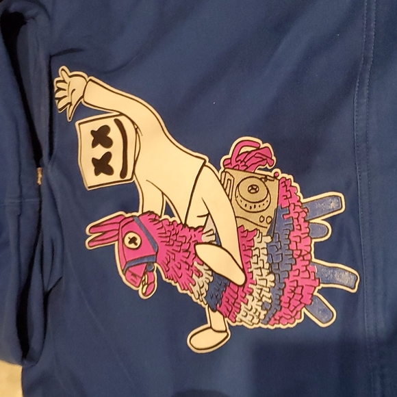 Youth size large cobalt blue fortnite hoodie - Picture 3 of 7